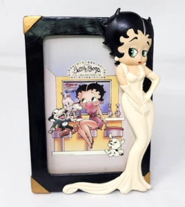 1987 - 3D Black & White Betty Boop Lush Life Picture Frame 4"x6" - MINT - Picture 1 of 3