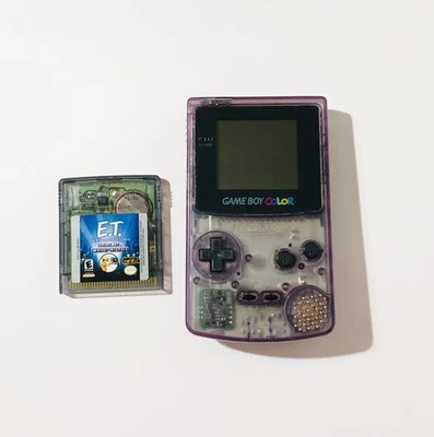 Sistema portátil Nintendo Game Boy Color roxo atômico genuíno com jogo ET - Imagem 1 de 4