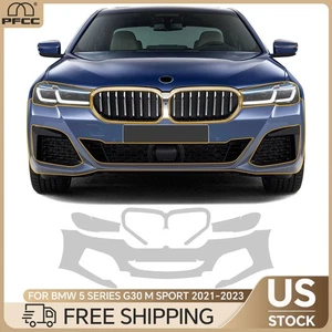 For BMW 5 Series G30 M Sport 2021-2023 Front Bumper Precut Paint Protection Film - Picture 1 of 20