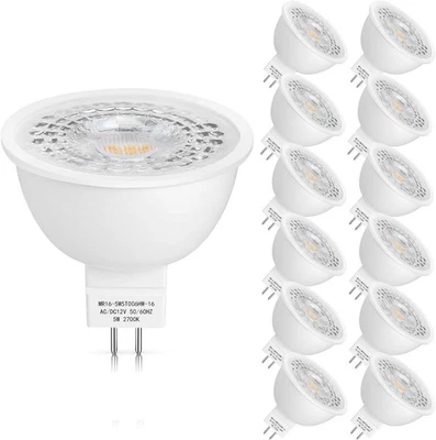 Mlambert 12 Pack MR16 LED Bulbs 50W Halogen 12 Count (Pack of 1), Warm White  - Image 1 of 4