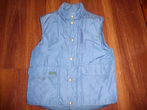 Vintage 1970s Abercrombie & Fitch Navy Vest Talon Zipper 2-Way YKK Outdoor USA - Picture 1 of 19