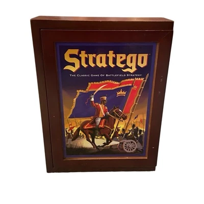 Stratego Vintage Game Collection Wooden Book Box Edition Milton Bradley Shelf - Image 1 of 4