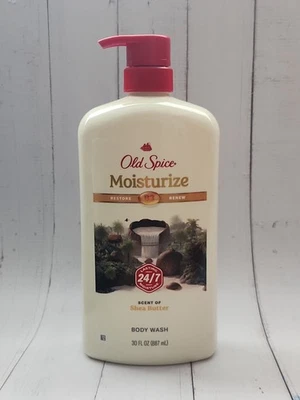 Old Spice 保湿沐浴露乳木果油香味,30 液量盎司  — 第 1/2 张图片