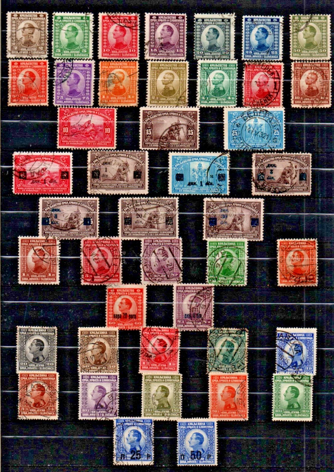 KINGDOM YUGOSLAVIA 1921-1925-COMPLETELY USED SETS - Image 1 of 1