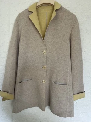 Iris von Arnim Kaschmir Doubleface-Blazer , beige, gelb Gr. L - Bild 1 von 4