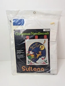 Vintage To All A Good Night Jeweled Christmas Felt Jeweled Panel Embroidery Kit - Picture 1 of 4