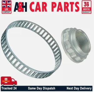 REAR ABS RELUCTOR RING + SPINDLE NUT Fits BMW X3 Z4 [2004-2013] E83 E85 - Picture 1 of 6
