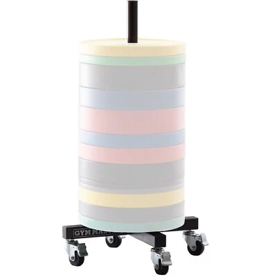 Olympic Bumper Weight Plate Storage Stacker Trolley On Wheels Home Gym Equipment - Image 1 of 4