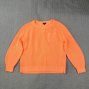 Maglione Talbots donna XL Petite arancione Pima cotone toppa tasca girocollo comodo - Foto 1 di 24
