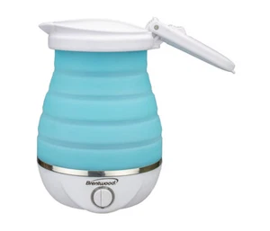 Caldera de té portátil plegable azul Brentwood KT-1508BL doble voltaje 0,8 L NUEVA - Imagen 1 de 4