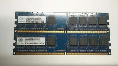 NANYA 1GB (2x512MB Kit) 1Rx8 PC2-6400U-666-12 DESKTOP MEMORY NT512T64U88B0BY-25D - Image 1 of 2