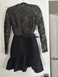 NADINE MERABI BLAIR BLACK DRESS - Size S - Brand New with Tags - Picture 1 of 8