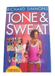 Richard Simmons Tone and Sweat VHS Tape Workout 1994 Farewell To Fat Pre-owned  - Picture 1 of 4