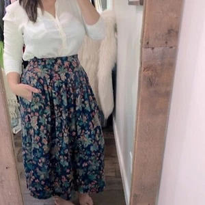 Vintage Herman Geist maxi skirt floral size 12 - Picture 1 of 8