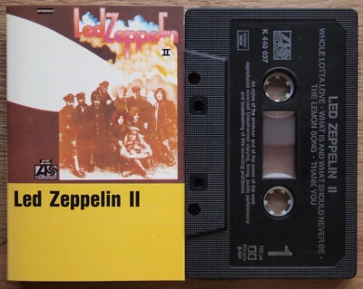 LED ZEPPELIN - II (ATLANTIC K440037) 1980s EUROPE CASSETTE TAPE REISSUE BLACK - Image 1 of 3