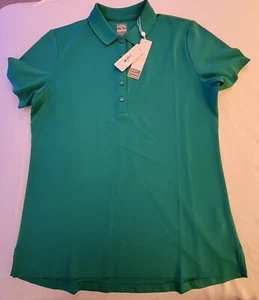 Callaway Womens Medium Golf Columbia Green Polo NEW - Picture 1 of 2