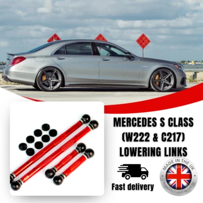 AIRMATIC LOWERING LINKS KIT COLLEGAMENTI ABBASSAMENTO MERCEDES S63 EVOLUTION W222 C217 (REGOLAZIONE ALTA PRECISIONE)