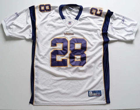 Vintage Minnesota Vikings Jersey Men's 52 Adrian Peterson #28 Stitched NFL VTG Cover