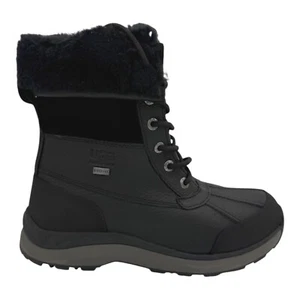 UGG ADIRONDACK BOOT III BLACK LEATHER SHEEPSKIN WOMEN'S US SIZE 9 - Picture 1 of 6