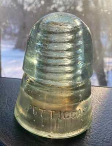 Old Baby blue glass insulator Petticoat HG Company J Beehive Antique Insulator - Picture 1 of 15