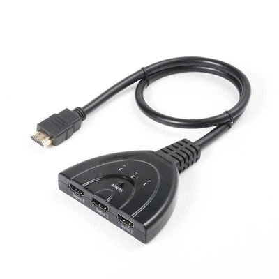 HDMI Splitter cable 3 Port 1080P 4K Multi Switch Adapter HUB LCD HDTV PS3 XBOX - Image 1 of 4