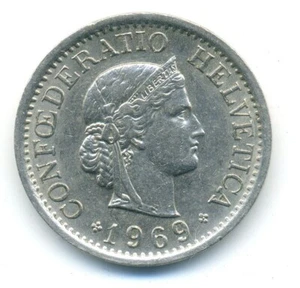 Switzerland 10 rappen 1969 B Combined Shipping XF - Picture 1 of 3