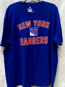 Fanatics New York Rangers NHL Crewneck Short Sleeve T-Shirt | Blue | Mens 2XL - Picture 1 of 4