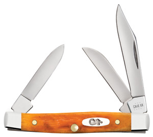 CASE XX Knives Small Stockman 26565 Persimmon Orange Bone Pocket Knife Stainless