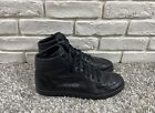 Men's Gucci Imprime GG Monogram High Top Black Leather Sneakers Size 9 G US 9,5