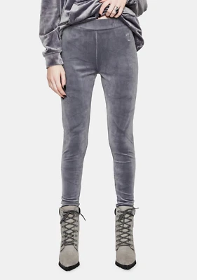 NWT JUICY COUTURE Grey Lounge Luxe Velour Leggings sz. M - Image 1 of 4