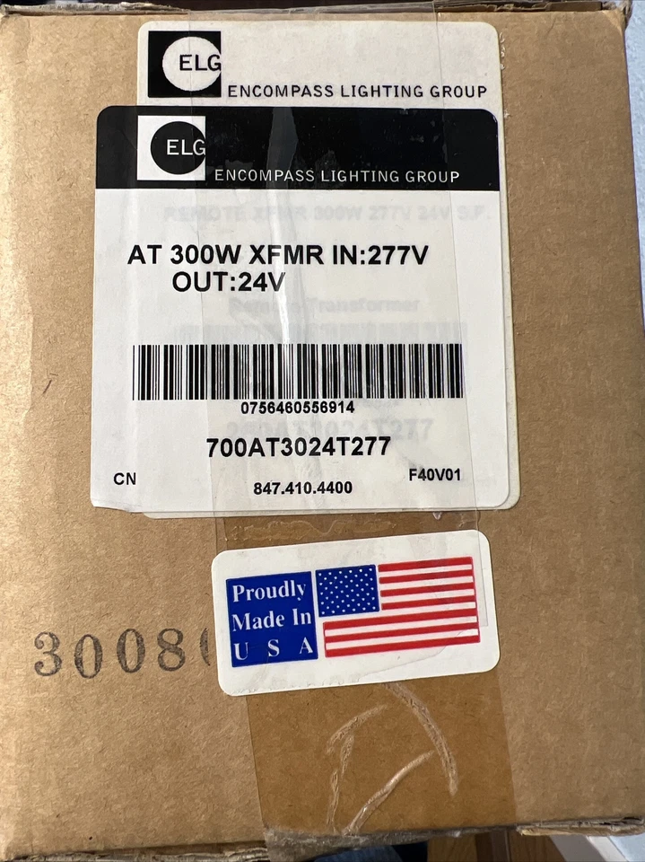 ENCOMPASS 700AT3024T277  AT 300W XFMR IN:277V OUT:24V - Image 1 of 1