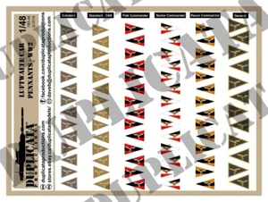 Diorama/Model Accessory - Luftwaffe Staff Car Pennants, WW2 - 1/48 Scale - Picture 1 of 7