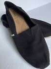 Toms Classic Canvas Shoes Womens Size 9.5 Black Flats Slip On Vegan Boho