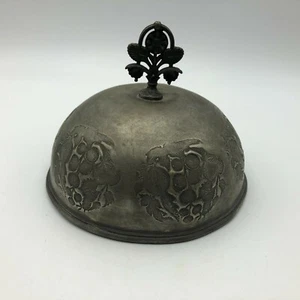 Cloche Dome Cover Flower Finial Handle Fruit Design Unknown Vintage Antique HELP - Picture 1 of 12