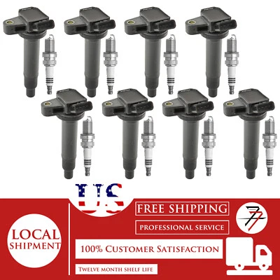 Kit de 8 bobinas de encendido y bujías para Toyota Tundra 2000-2009 4,7 L Foto 1 de 4