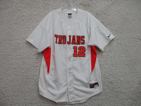 Nike USC Trojans Jersey Extra Large Adult White Orange Baseball #12 NCAA Mens XL Cover