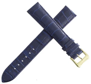 Genuine Raymond Weil 17mm Blue Mens Alligator Leather Watch Band Strap - Picture 1 of 2