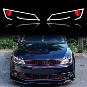 RED Demon Eye VLAND LED Headlights For 2011-2018 VOLKSWAGEN JETTA W/Sequential - Picture 1 of 16