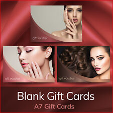 Gift Voucher Beauty Salon Blank Cards - Nails Manicure Hair Makeup - You choose 