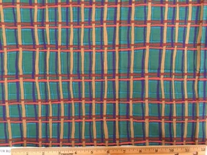 VTG OOP Brandon Mably Rowan BM26 PLAID Cotton Fabric 3 Pieces, 2 FQ’s & 1/2 Yard - Picture 1 of 4