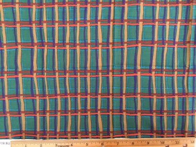 VTG OOP Brandon Mably Rowan BM26 PLAID Cotton Fabric 3 Pieces, 2 FQ’s & 1/2 Yard - Image 1 of 4