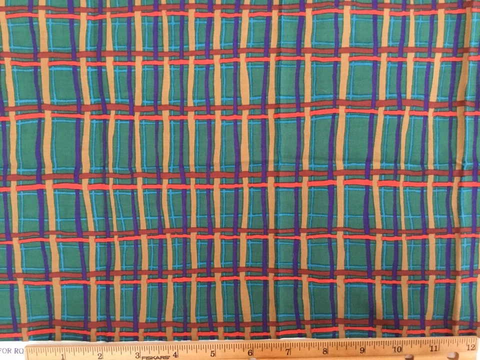 VTG OOP Brandon Mably Rowan BM26 PLAID Cotton Fabric 3 Pieces, 2 FQ’s & 1/2 Yard - Image 1 of 4