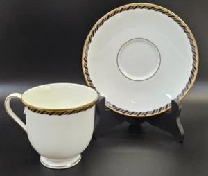 Lenox Samantha Tee Kaffee Tasse und Untertasse Set mit Fuß eingestellt Made in Japan - Bild 1 von 7