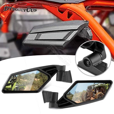 Par de espejos retrovisores laterales de carreras para Can Am Maverick X3 X DS Turbo R 2017-2025 UTV Foto 1 de 4