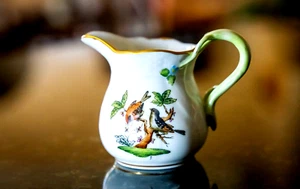 Herend Hungría Rothschild Bird Mini 2 1.4" Crema 1645 - Imagen 1 de 3