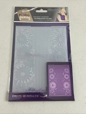 Fantsy BOUQUET BORDI 3D cartella goffratura floreale 5"x7" nuova - Immagine 1 di 2