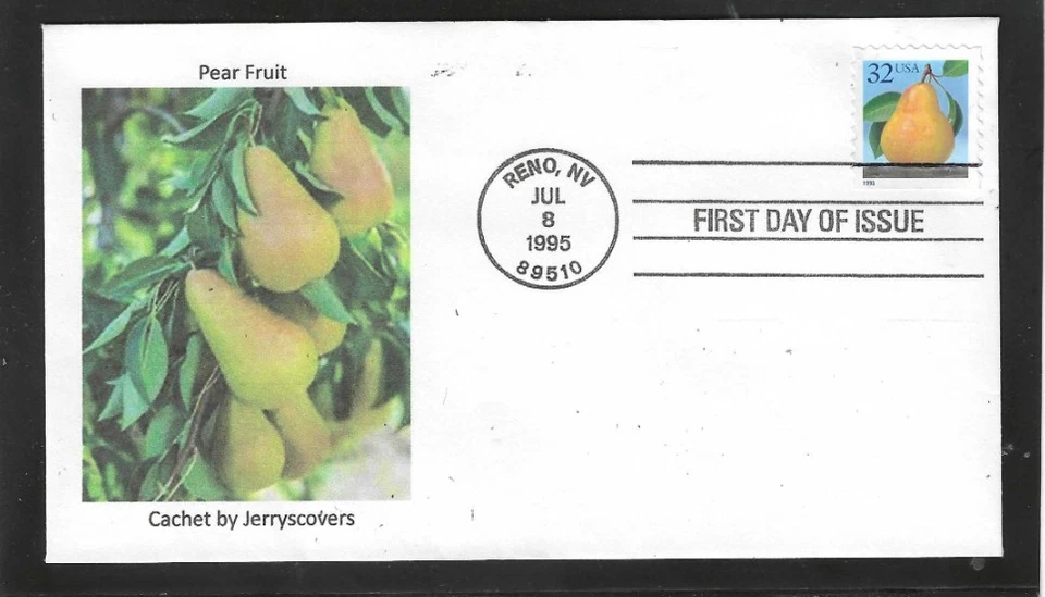 PEAR FRUIT FDC 1995 RENO, NEVADA JERRY'S COVERS ONLY 1 MADE - Image 1 of 1