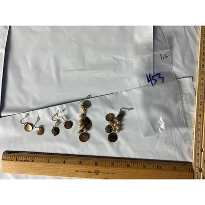 Висячие серьги бохо золотистый жемчуг для монет - Изображение 1 из 2