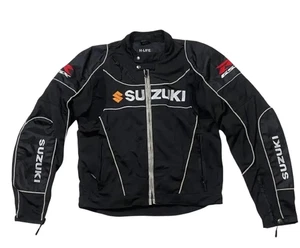 All Season Suzuki Motorcycle Riding Jacket Mesh Fabric Motorbike Biker Jacket - Picture 1 of 4