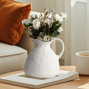 Ceramic Vase Modern Flower Arrangement for Dinner Table Living Room Bathroom - Picture 1 of 6